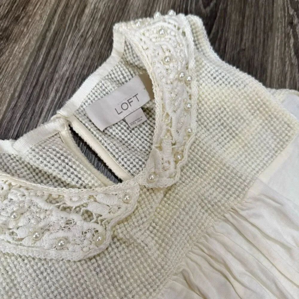 Loft Cream Tank Blouse - Picture 3 of 6